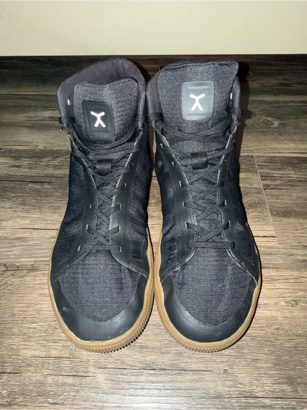 Flux Adapt High Top Trainer Black Gum Mens 10 - Womens 11 Barefoot Lifting Shoe